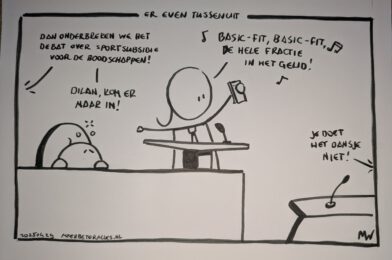 er eventjes tussenuit